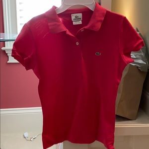 Lacoste pink short sleeved polo